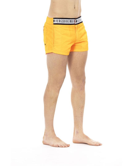 Bikkembergs Orange Polyamide Men Swim Short