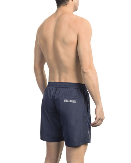 Bikkembergs Blue Polyester Men Swim Shorts