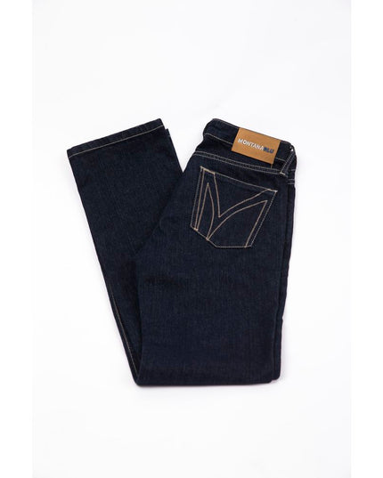 Montana Blu Blue Cotton Jeans Denim