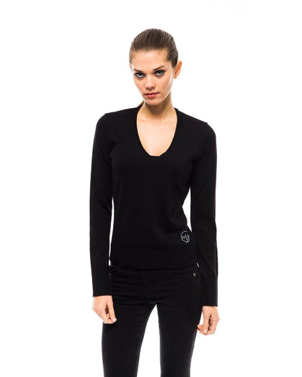 Montana Blu Black Wool Women Sweater