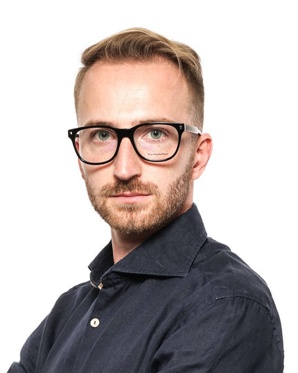 Ermenegildo Zegna Black Plastic Glasses (Frames)