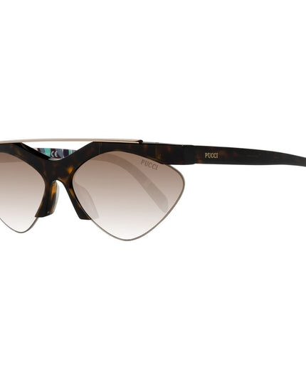 Emilio Pucci Brown Metal & Plastic Sunglasses