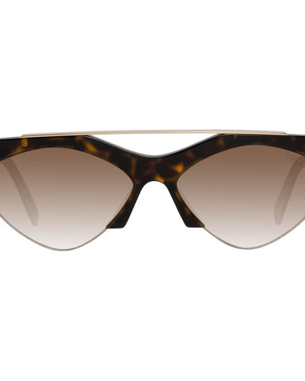 Emilio Pucci Brown Metal & Plastic Sunglasses