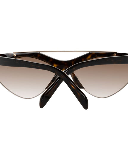 Emilio Pucci Brown Metal & Plastic Sunglasses