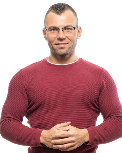 Ermenegildo Zegna Black Metal Glasses (Frames)