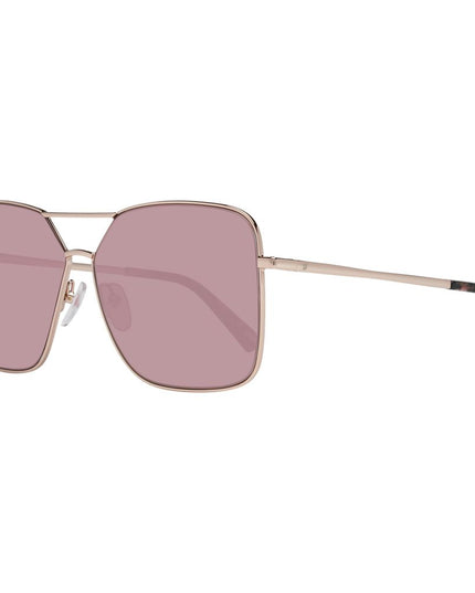 Web Rose Gold Metal Sunglasses