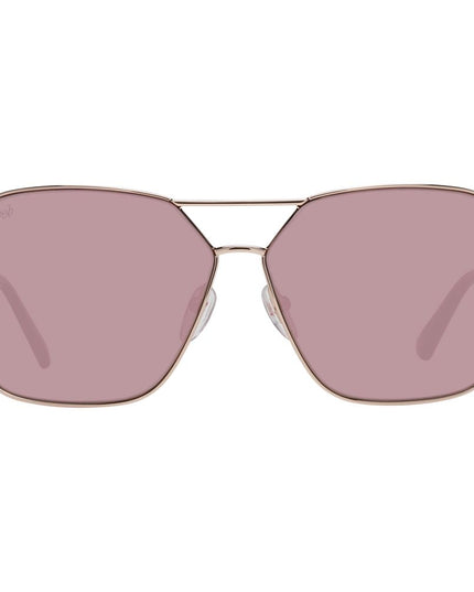 Web Rose Gold Metal Sunglasses