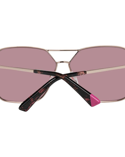 Web Rose Gold Metal Sunglasses