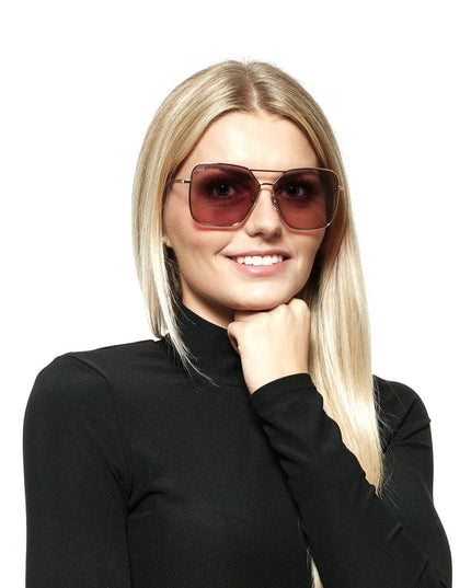 Web Rose Gold Metal Sunglasses