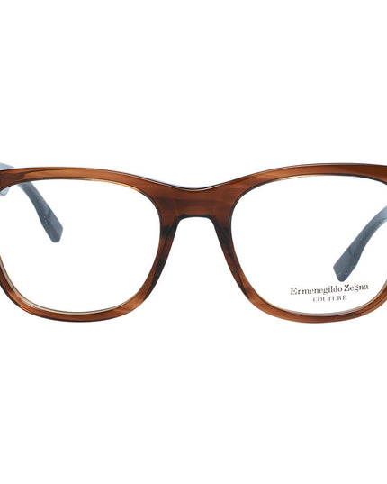 Ermenegildo Zegna Brown Plastic Glasses (Frames)