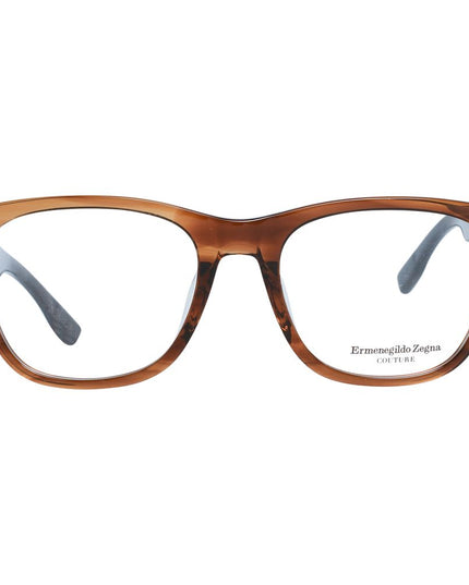 Ermenegildo Zegna Brown Plastic Glasses (Frames)
