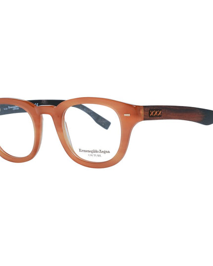 Ermenegildo Zegna Brown Plastic Glasses (Frames)