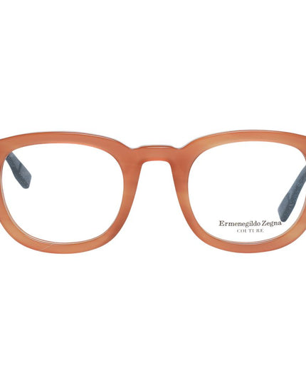 Ermenegildo Zegna Brown Plastic Glasses (Frames)