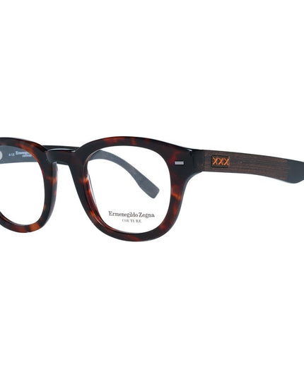 Ermenegildo Zegna Brown Plastic Glasses (Frames)