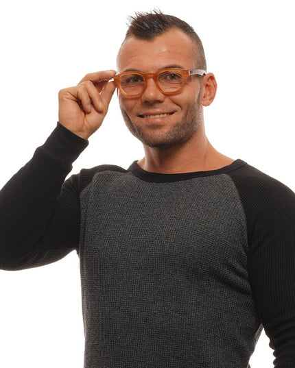 Ermenegildo Zegna Brown Plastic Glasses (Frames)