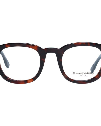 Ermenegildo Zegna Brown Plastic Glasses (Frames)