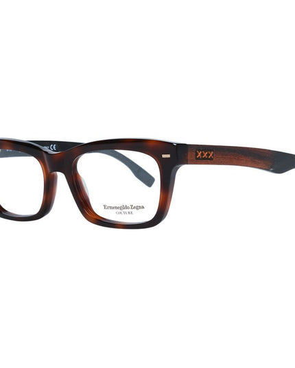 Ermenegildo Zegna Brown Plastic Glasses (Frames)