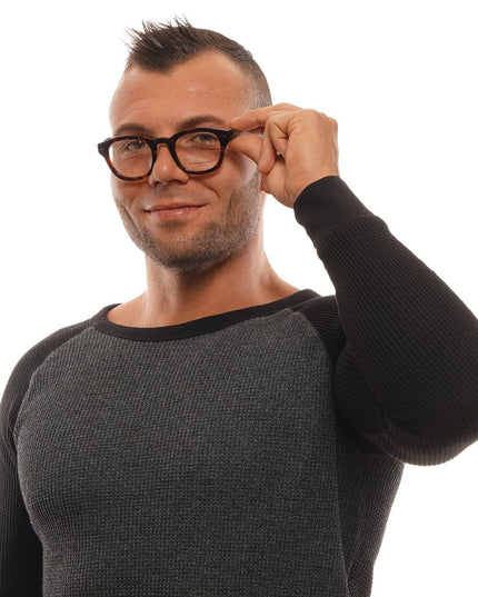 Ermenegildo Zegna Brown Plastic Glasses (Frames)