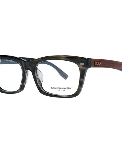 Ermenegildo Zegna Gray Acetate, Wood & Horn Glasses (Frames)