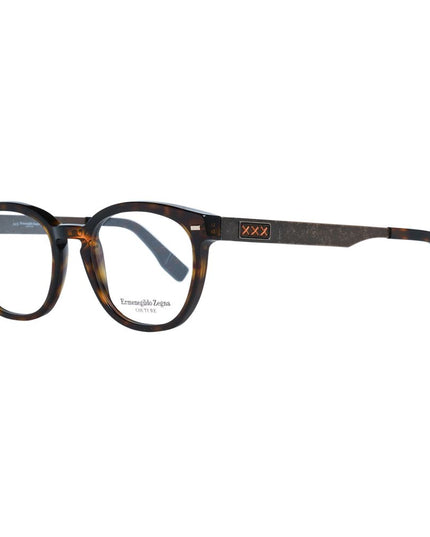 Ermenegildo Zegna Brown Plastic Glasses (Frames)