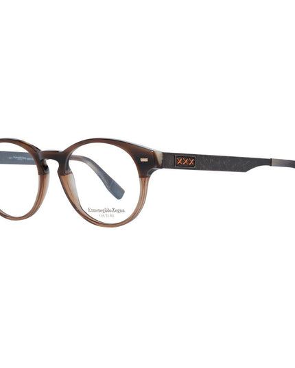 Ermenegildo Zegna Brown Plastic Glasses (Frames)