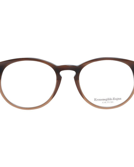Ermenegildo Zegna Brown Plastic Glasses (Frames)