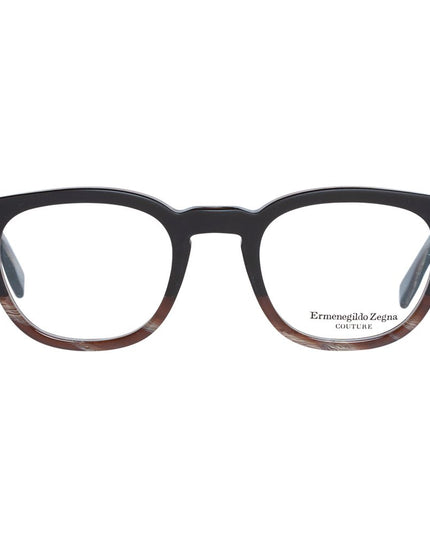 Ermenegildo Zegna Brown Plastic Glasses (Frames)