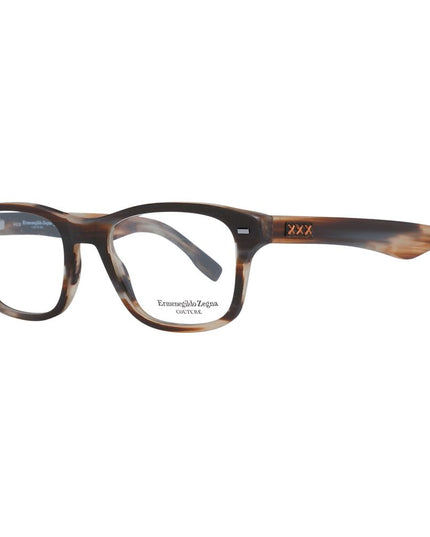 Ermenegildo Zegna Brown Plastic Glasses (Frames)