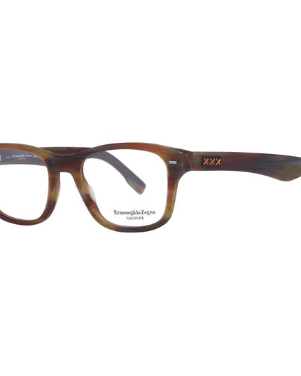 Ermenegildo Zegna Brown Plastic Glasses (Frames)