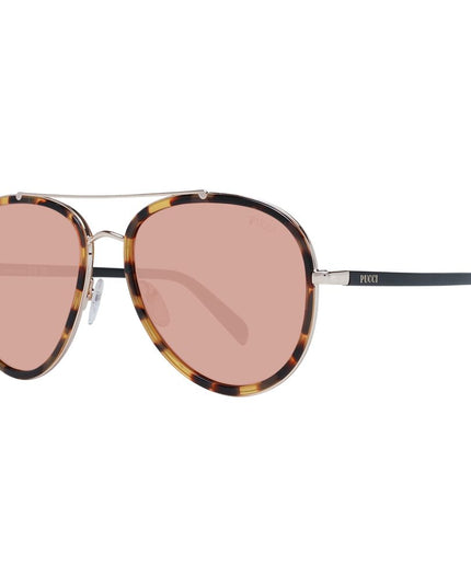 Emilio Pucci Brown Metal Sunglasses