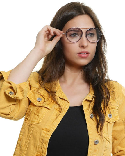 Tod's Purple Metal & Leather Glasses (Frames)