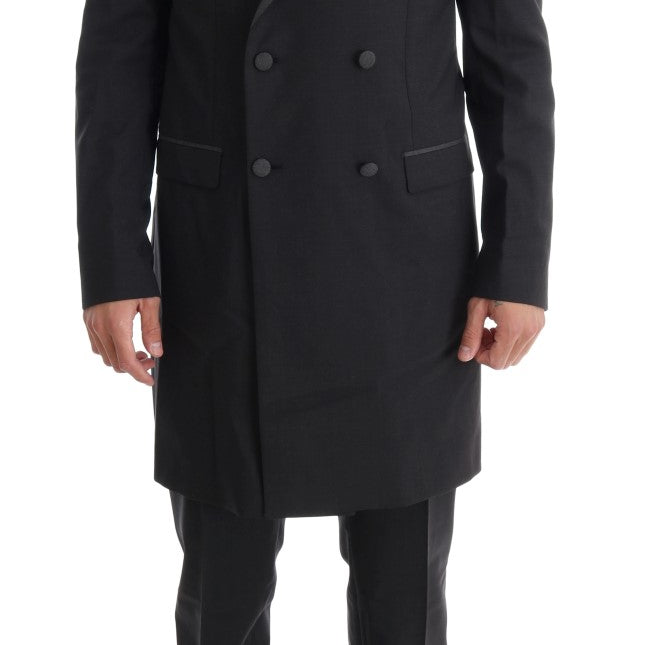 Dolce & Gabbana Gray Wool Stretch 3 Piece Two Button Suit