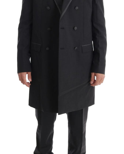 Dolce & Gabbana Gray Wool Stretch 3 Piece Two Button Suit