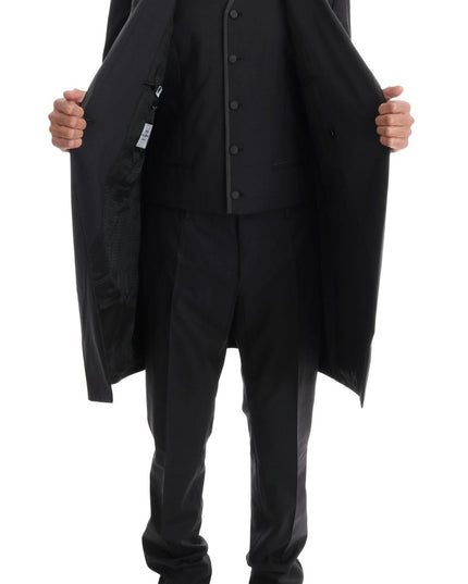 Dolce & Gabbana Gray Wool Stretch 3 Piece Two Button Suit