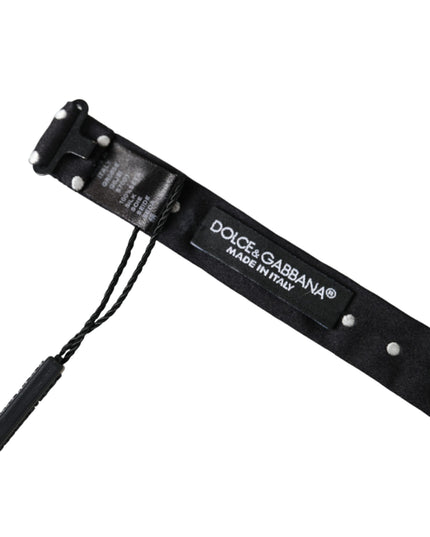 Dolce & Gabbana Black Silk Polka Dot Adjustable Neck Men Papillon Bow Tie