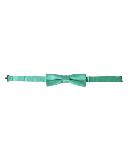 Dolce & Gabbana Mint Green Silk Adjustable Neck Men Bow Tie