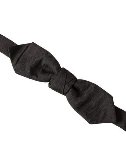 Dolce & Gabbana Black Silk Adjustable Neck Men Bow Tie
