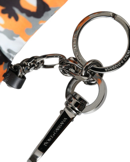 Dolce & Gabbana Multicolor Camouflage Animal Silhouette Keychain Keyring