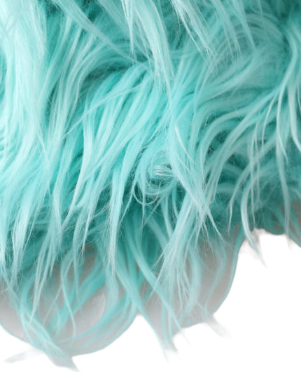 Dolce & Gabbana Mint Green Acrylic Fur Womens Bucket Hat