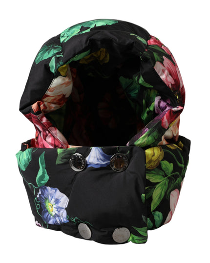 Dolce & Gabbana Black Floral Print Whole Head Wrap Hat