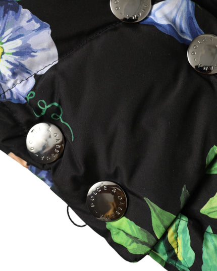 Dolce & Gabbana Black Floral Print Whole Head Wrap Hat