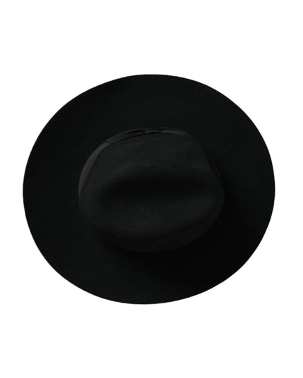 Dolce & Gabbana Black Rabbit Fedora Trilby Women Hat