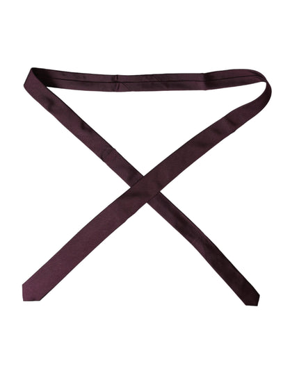 Dolce & Gabbana Bordeaux Solid 100% Silk Adjustable Men Tie