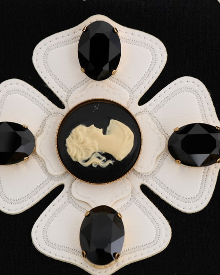 Dolce & Gabbana Black Baroque Floral Crystal Jacket