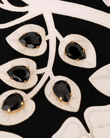 Dolce & Gabbana Black Baroque Floral Crystal Jacket