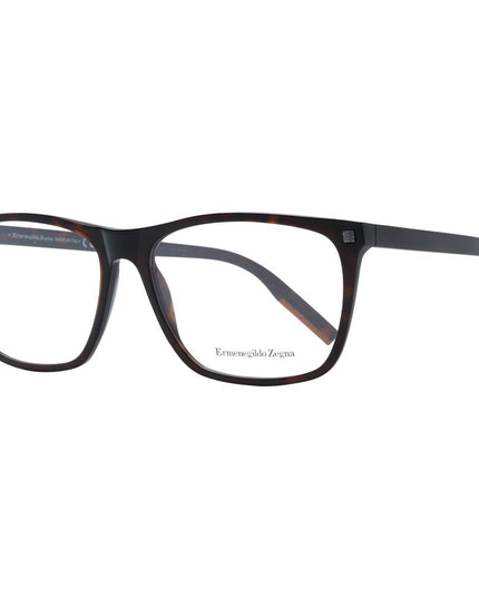 Ermenegildo Zegna Brown Plastic Glasses (Frames)