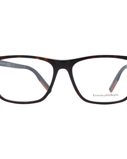 Ermenegildo Zegna Brown Plastic Glasses (Frames)