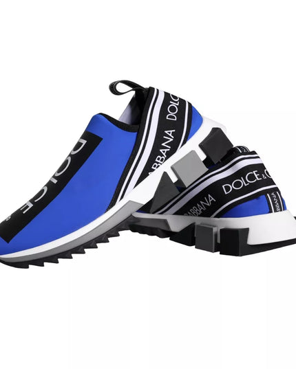 Dolce & Gabbana Blue Logo Low Top Sorrento Sneakers Shoes
