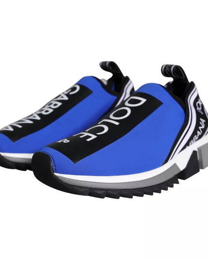 Dolce & Gabbana Blue Logo Low Top Sorrento Sneakers Shoes