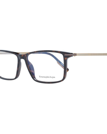 Ermenegildo Zegna Brown Plastic Glasses (Frames)